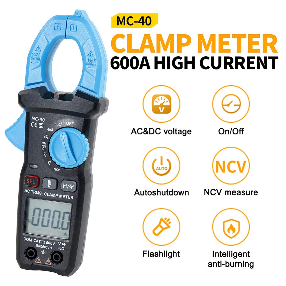 Digital Multimeter Tester AC DC Ohm Test 6000 Counts Auto Range LCD Handheld New