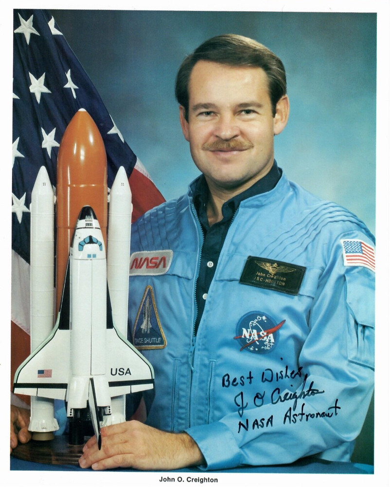 Astronaut John C. Creighton. Signed NASA Lithograph.