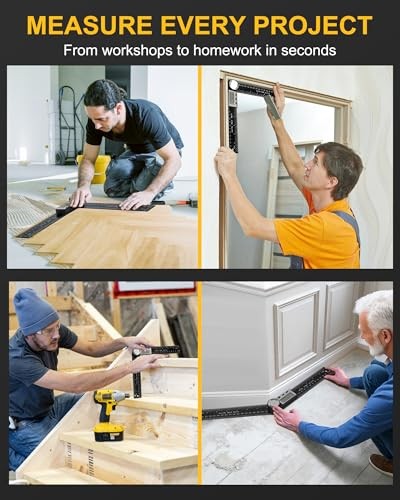 Protractor, Digital Angle Finder Protractor with LCD Display, 2-in-1 360°