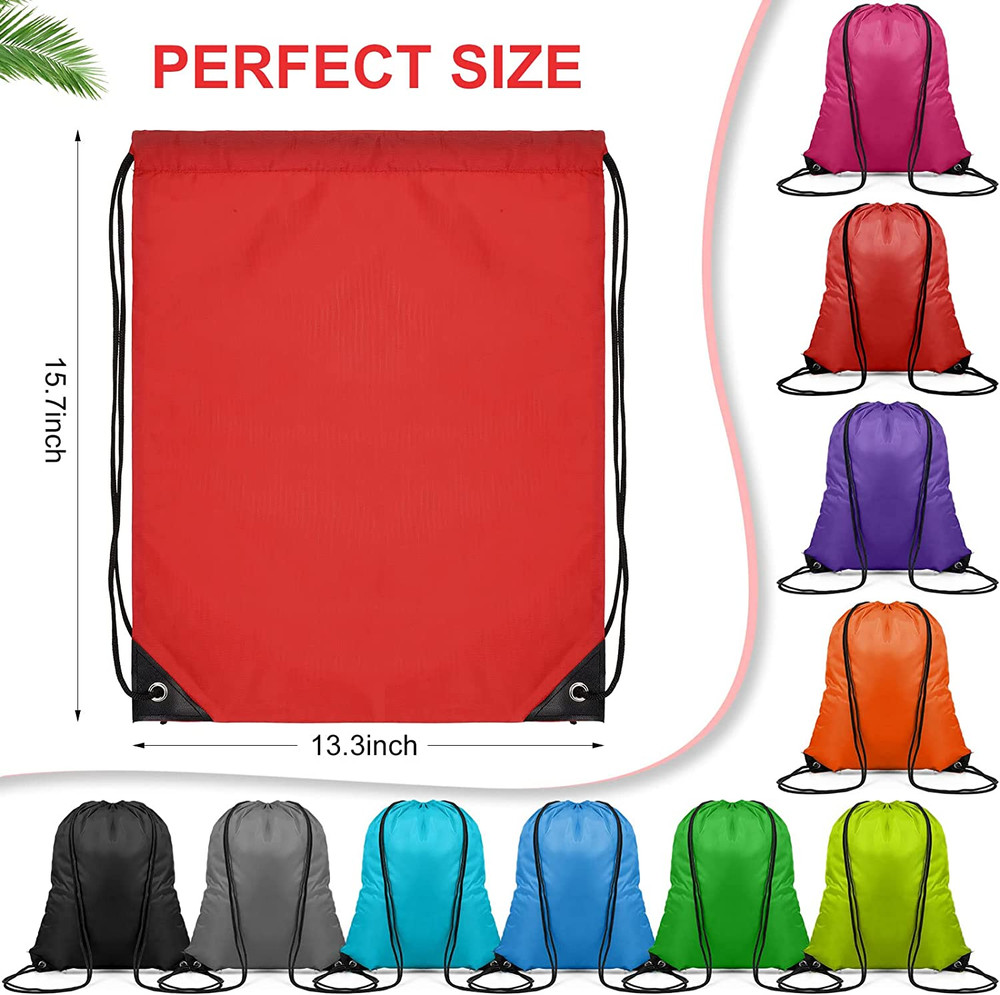 100 Pieces Drawstring Bag Gym Portable String Sack Backpacks Polyester Blank Cin