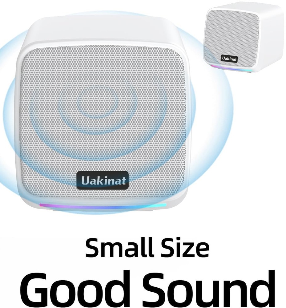 Uakinat Computer Speakers,Computer Speakers for Desktop PC,Desktop White