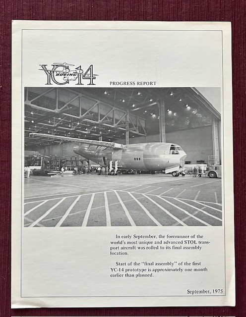 Boeing YC14 Progress Reports 1975, 1977