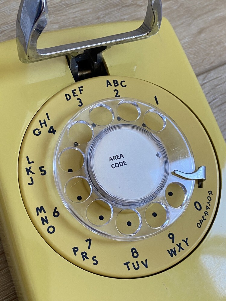 Dial Card Insert AREA CODE 1.5” Ivory Background for Rotary Phone