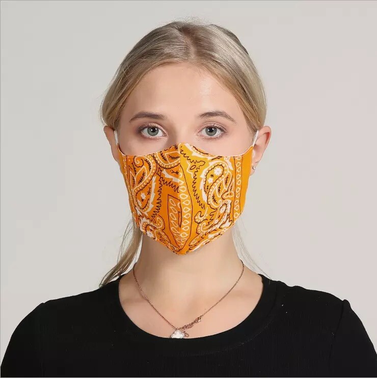 Face Mask 100% Cotton Lavable Paliacate 4 Pc