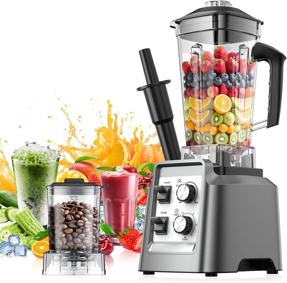 PSIIDAN Blender Black Pulse Function Variable Speed 28000-RPM for Smoothies