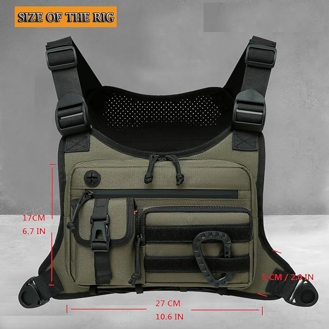 Multifunctional Adjustable Vest Waterproof Chest Bag
