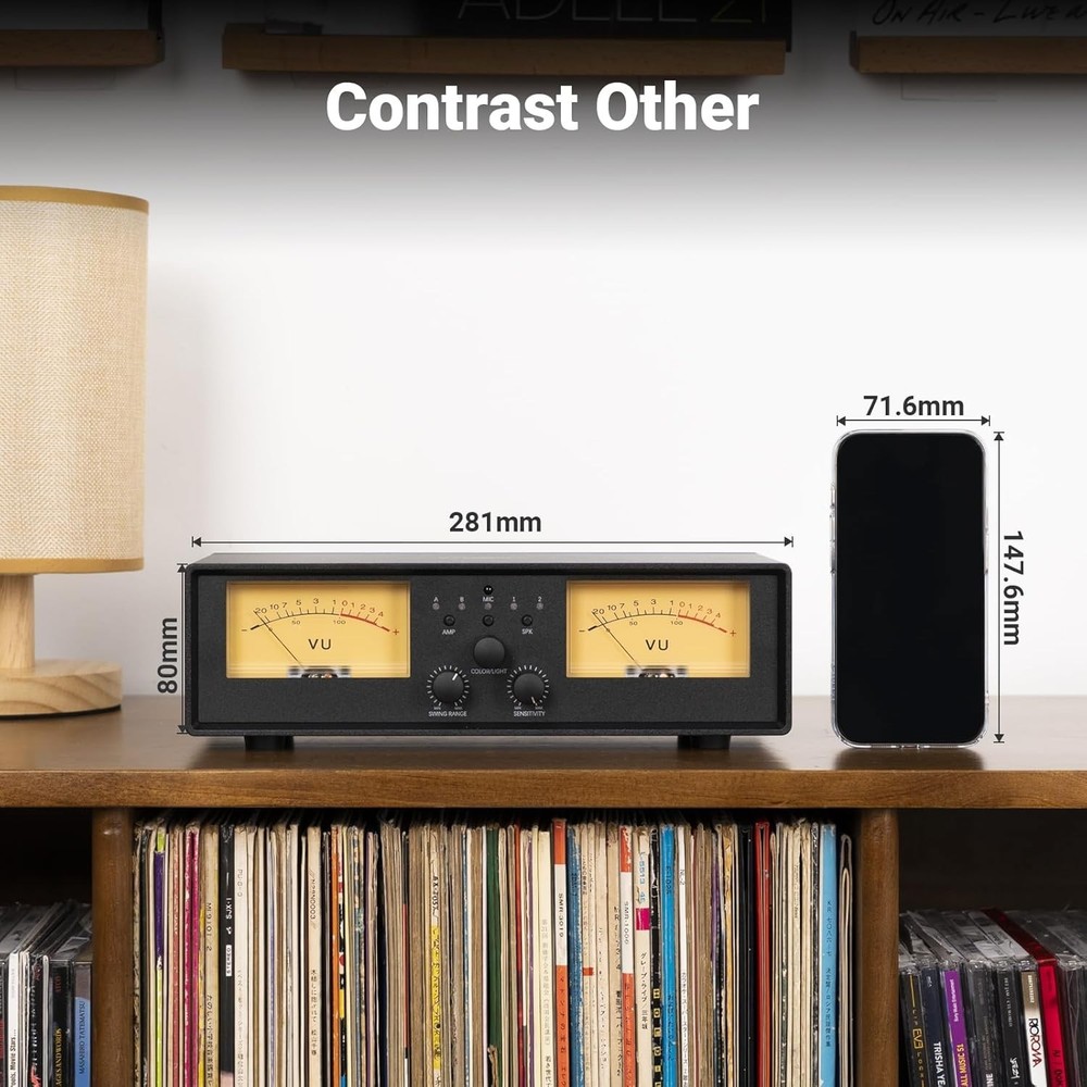 Amplifier Speaker Box with VU Meter