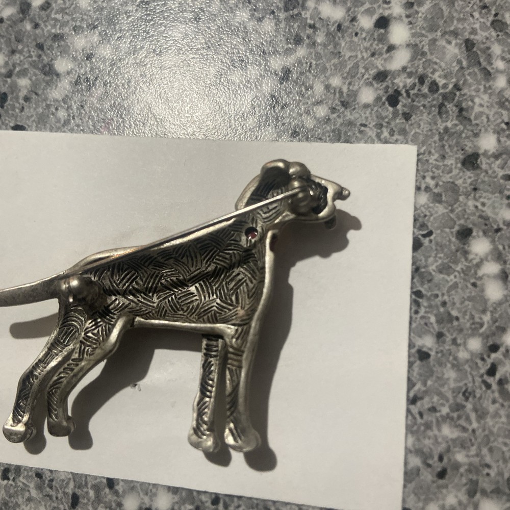 Silver toned Dalmatian lapel pin