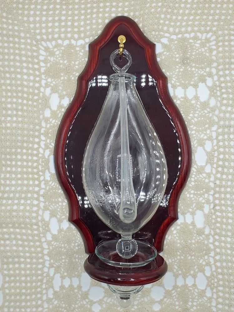 Barometer with Plaque High Gloss Cherry Wood