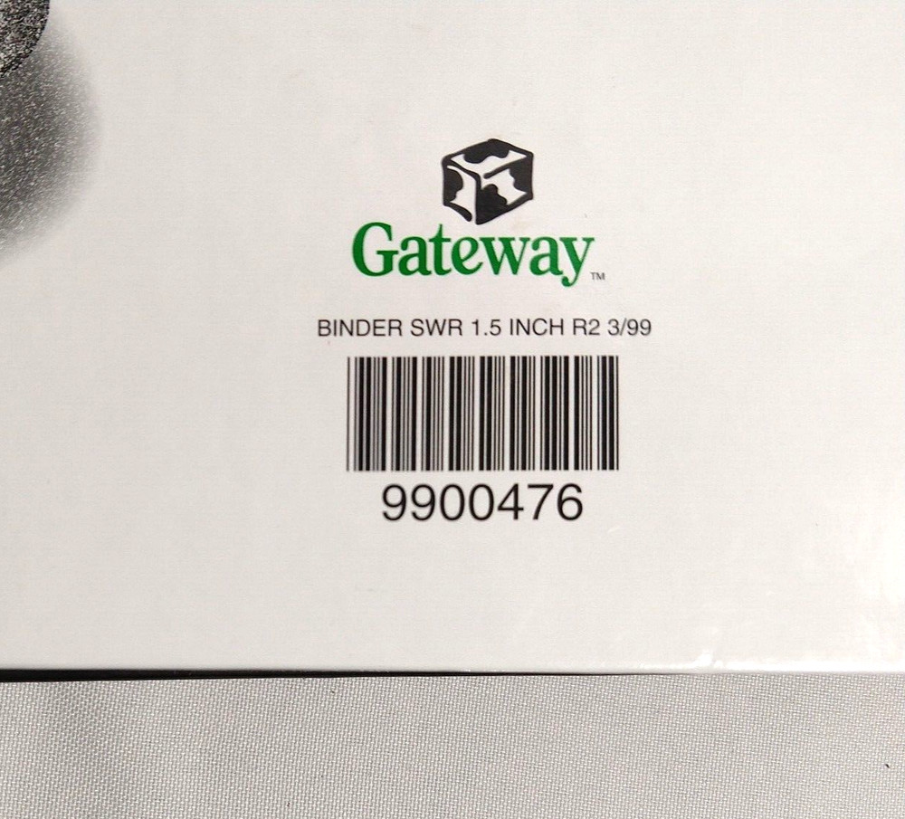2 Vintage GATEWAY Computers Software Storage Binder 2 ring CD ROM holder 1999