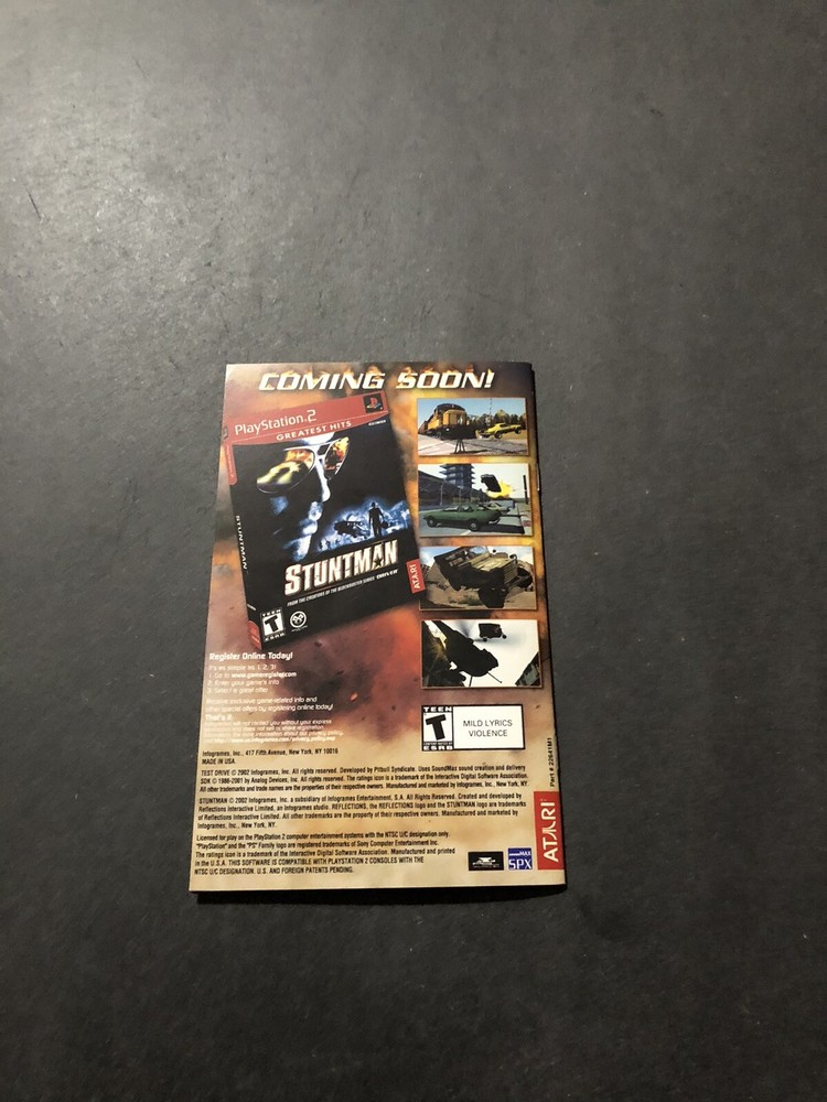 Test drive ps2 manual Only