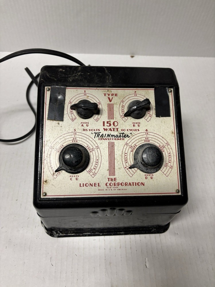 LIONEL-TYPE V-150 WATT-TRAINMASTER TRANSFORMER