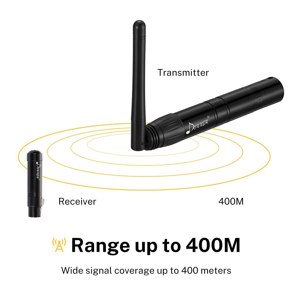Donner DMX512 Wireless Controller Dfi DJ 5 Receivers + 1 Transmitter, Black