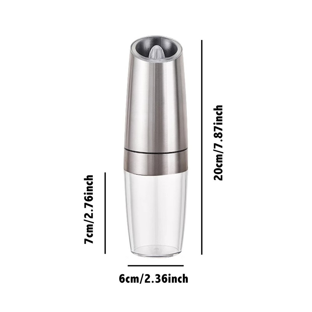 Electric Salt Pepper Grinder Set 2pcs Gravity LED Adjustable...(al)