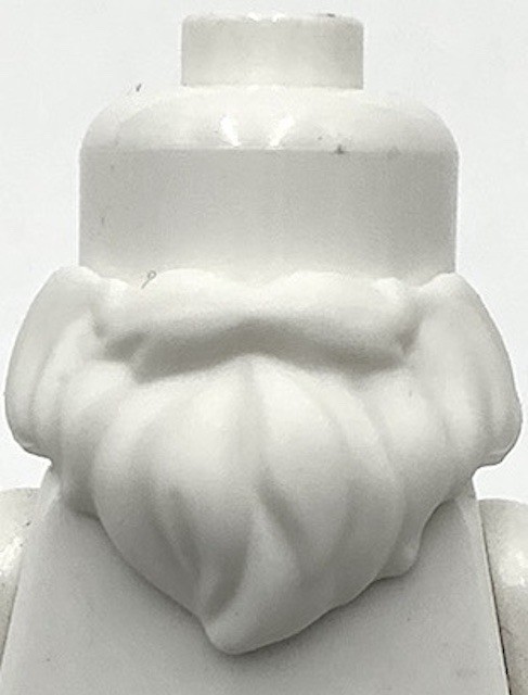 Lego New White Minifigure Beard Medium Short Part