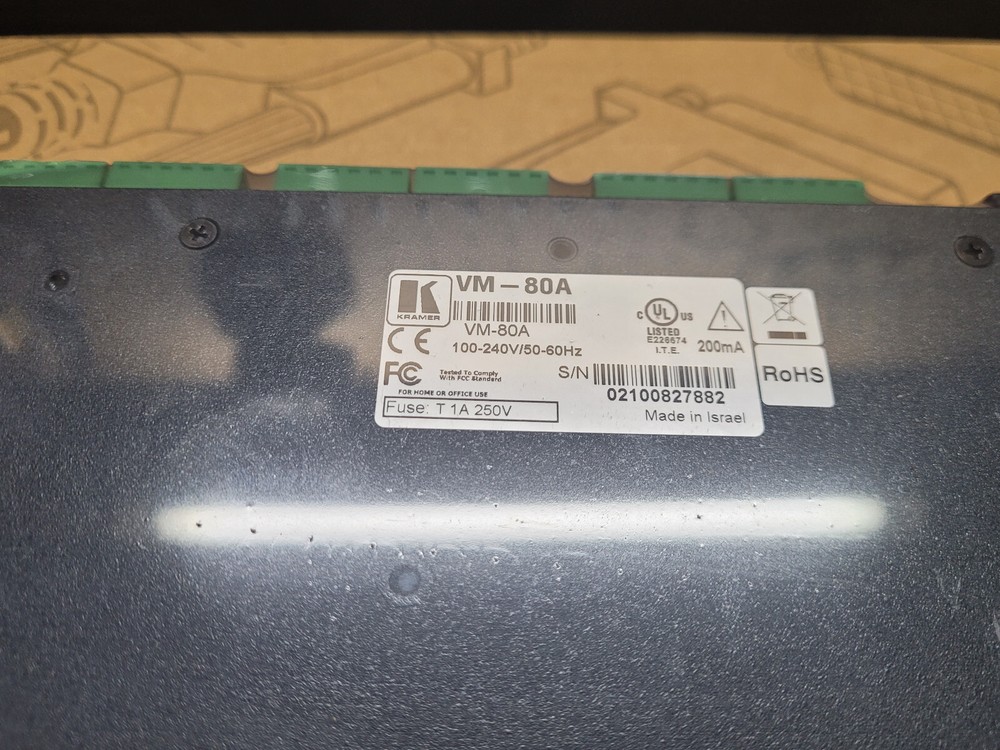 Kramer VM-80A 110V Audio Distributor Distribution Amplifier