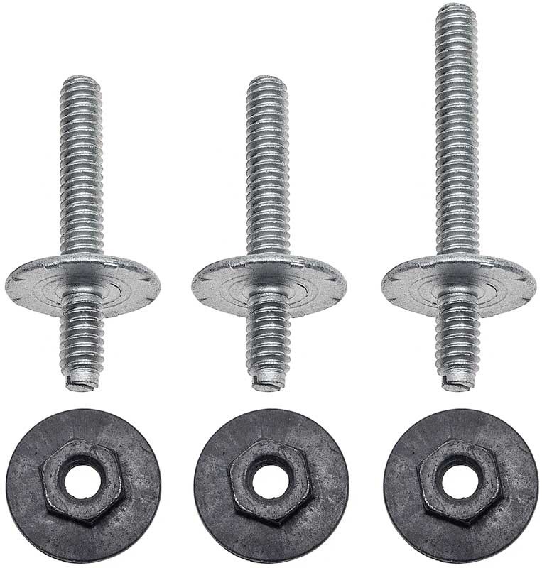 1967-69 Camaro Firebird; Quarter Window Track Stud & Nut Set; (3) Studs and (3)