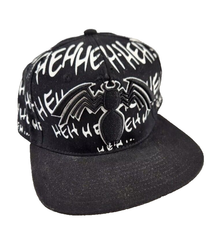 Marvel Comics Black Spider-Man Venom Snapback Baseball Cap Adjustable Hehheh Hat