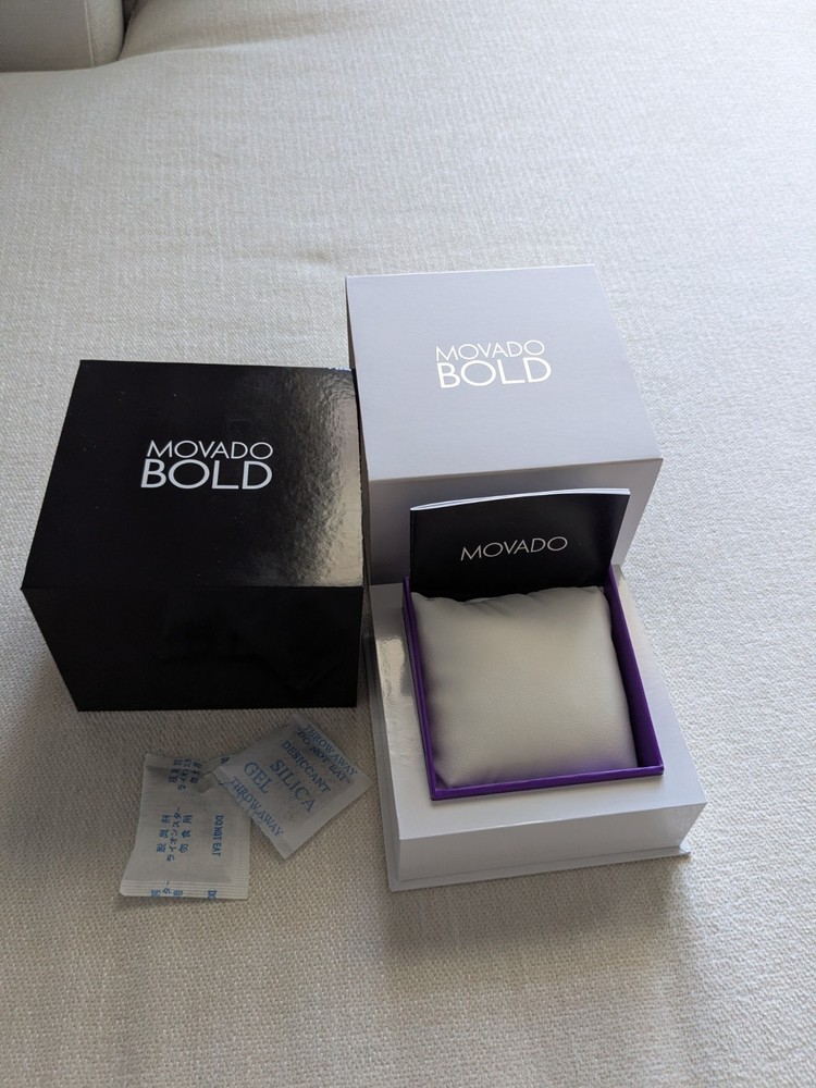 Empty MOVADO BOLD  Box  & WARRANTY CARD