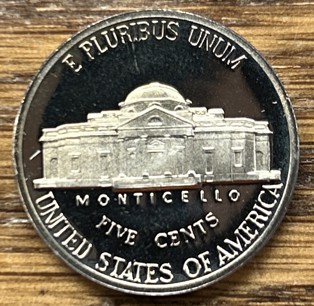 1987 S Proof Jefferson Nickel - Five Cent Coin from Proof Set
