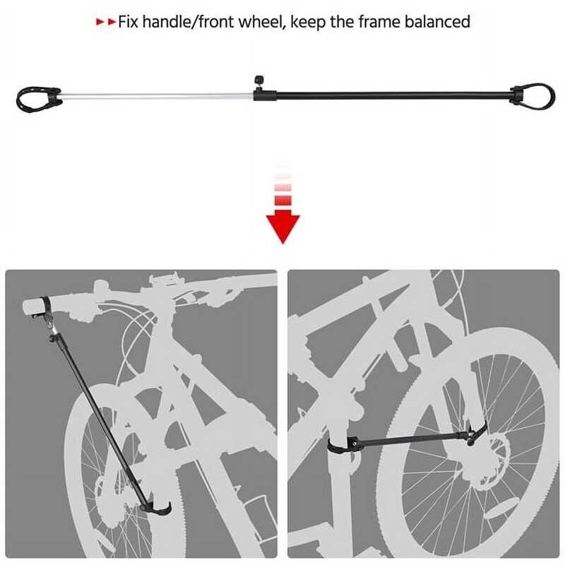 Adjustable Foldable Bike Repair Stand W/ Quick Release Tool Tray Stable Design