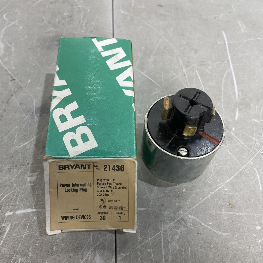 bryant 21436 power interrupting locking plug