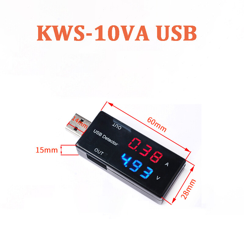 LCD USB Detector Voltmeter Ammeter Power Capacity Tester Voltage Current Meter