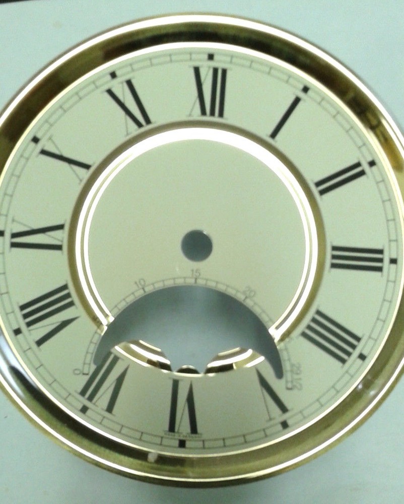 Hermle 150 mm clock dial with moon slot