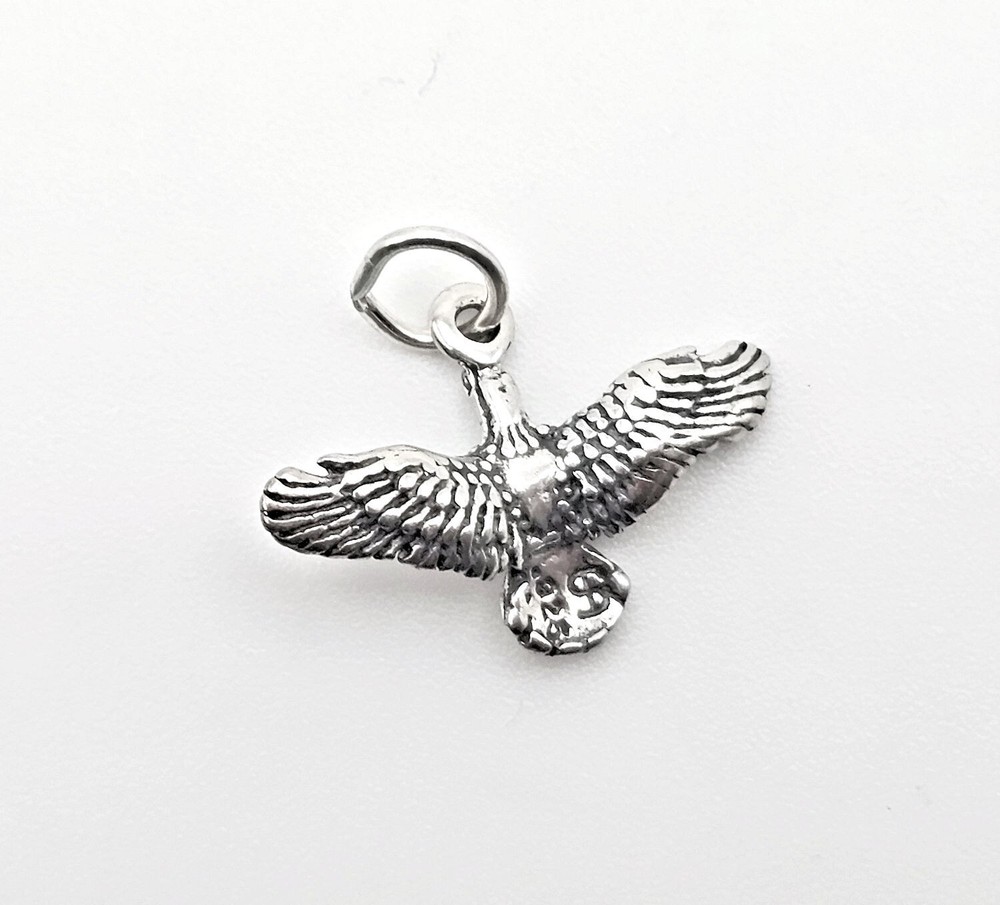 Sterling Silver Flying Eagle Charm - Sterling Silver Charm