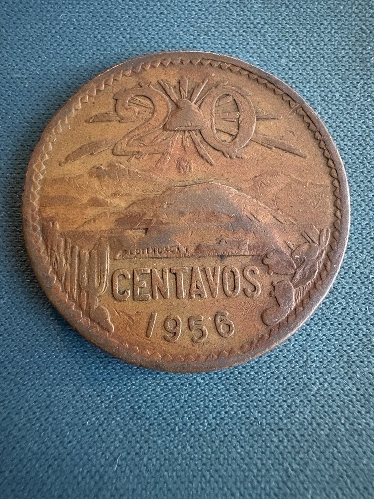 1956 Mexican Twenty Centavos