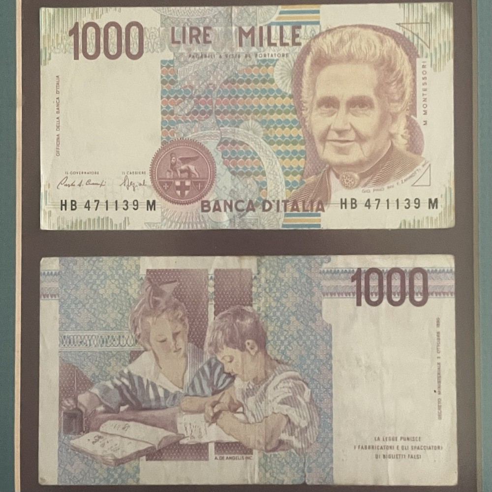 2 Italian lire notes