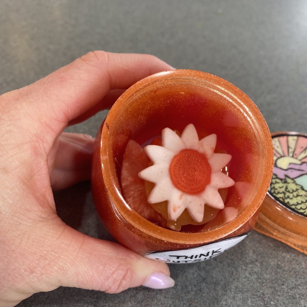 Epoxy painted jar