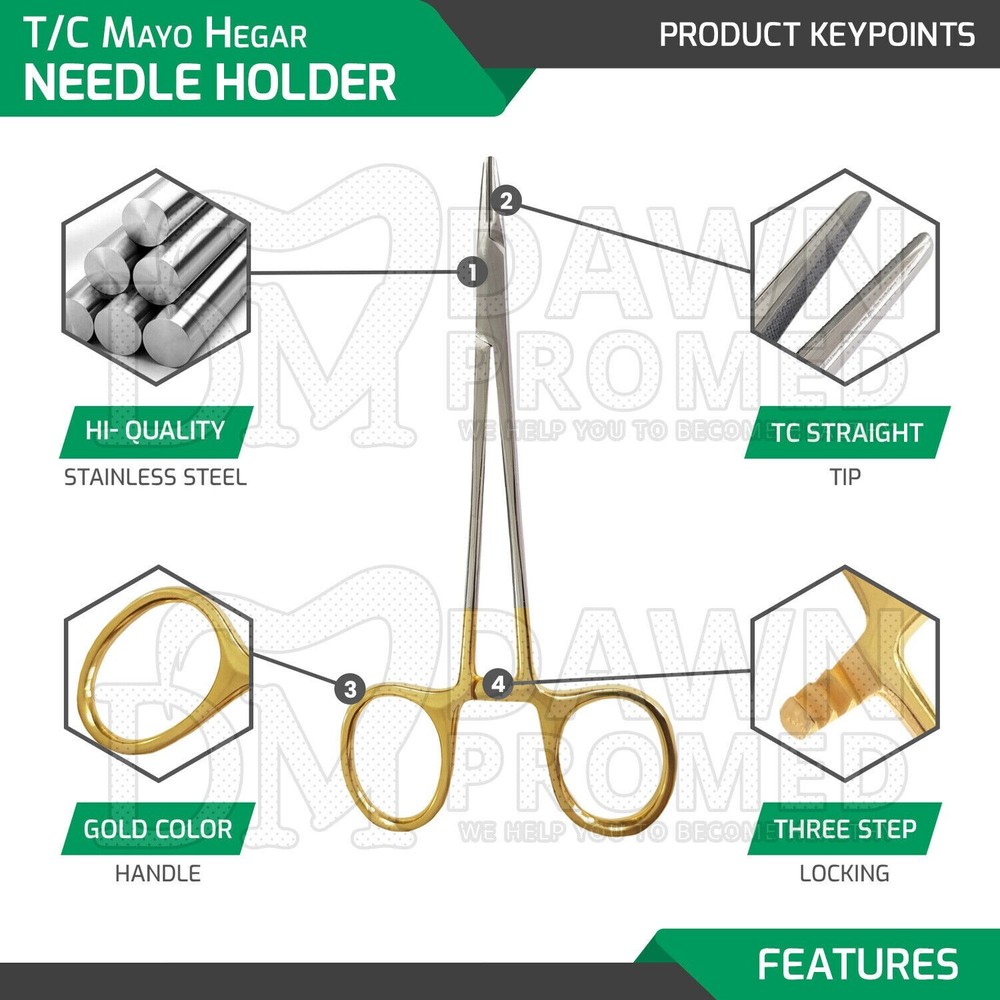 6 Pcs Micro Surgery Set Medical Surgical Instruments German Grade