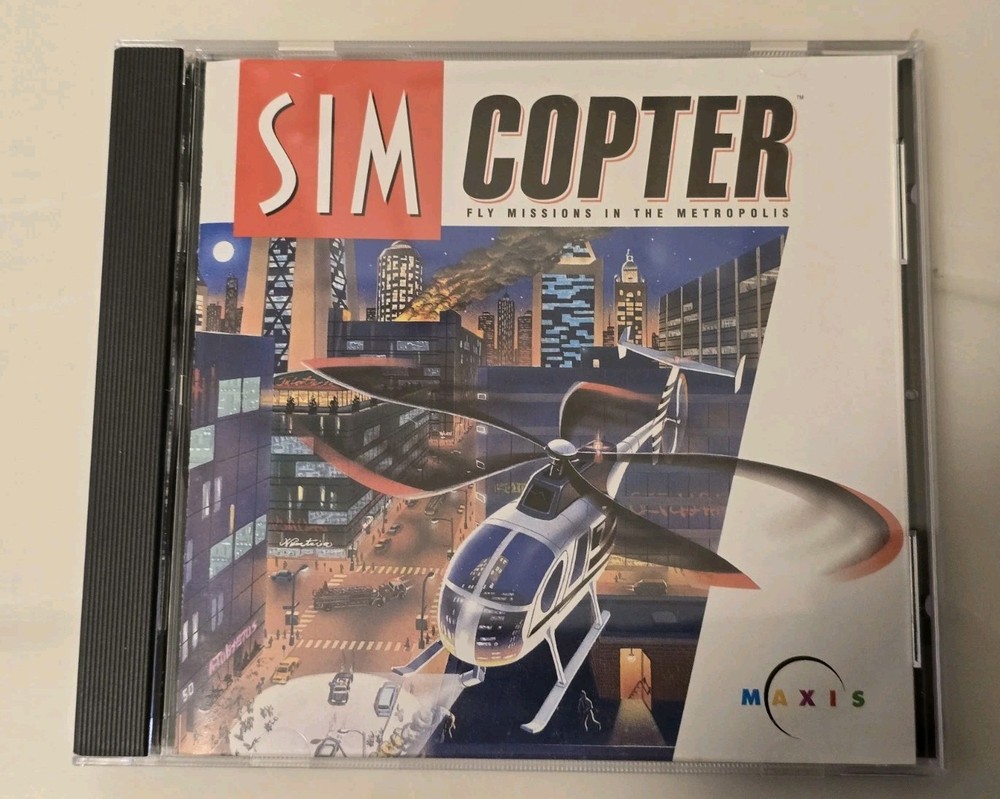 Maxis PC SIM Copter CD-ROM with Instructions Personal Computer Game Windows 95