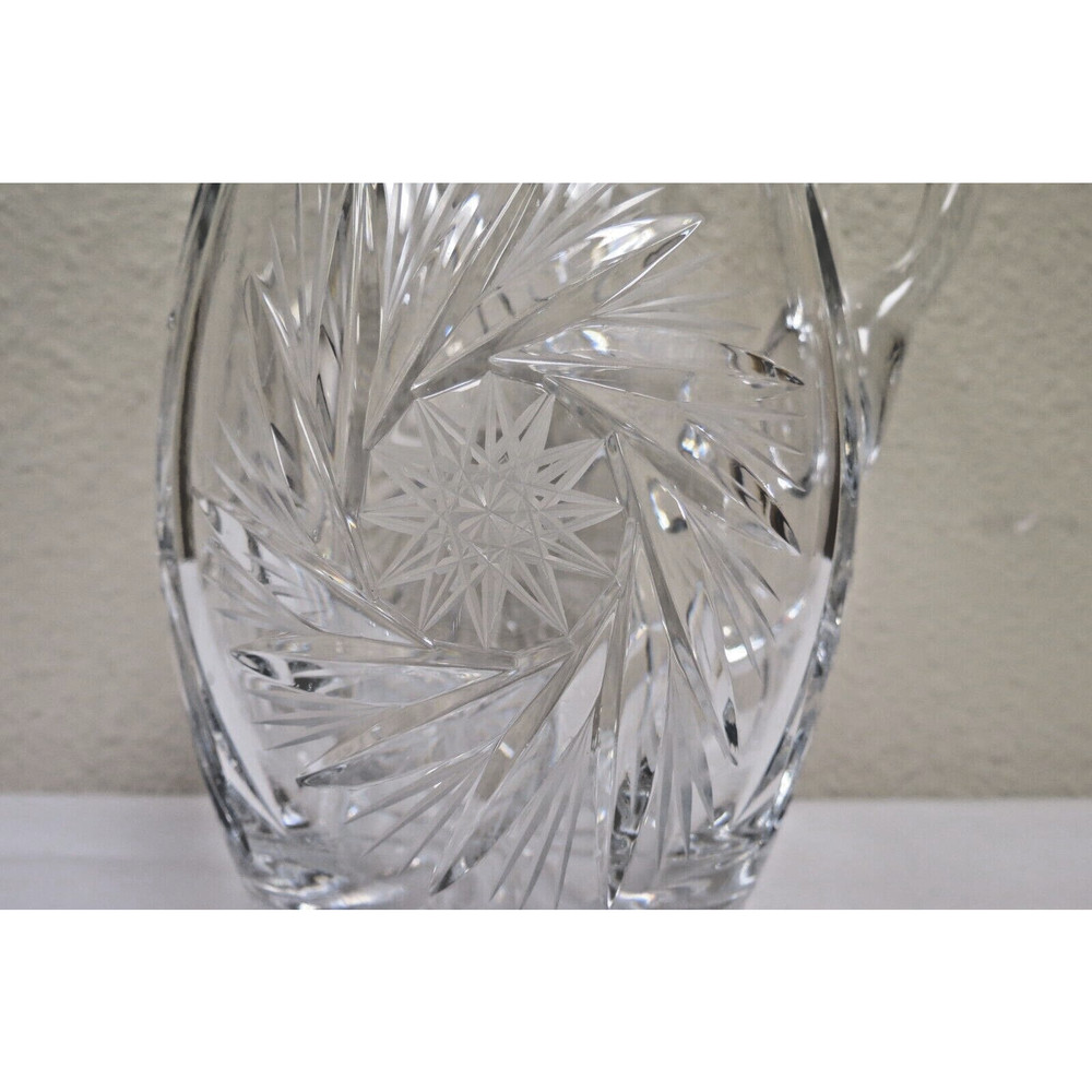 Glass Crystal Pinwheel Pitcher - 7"