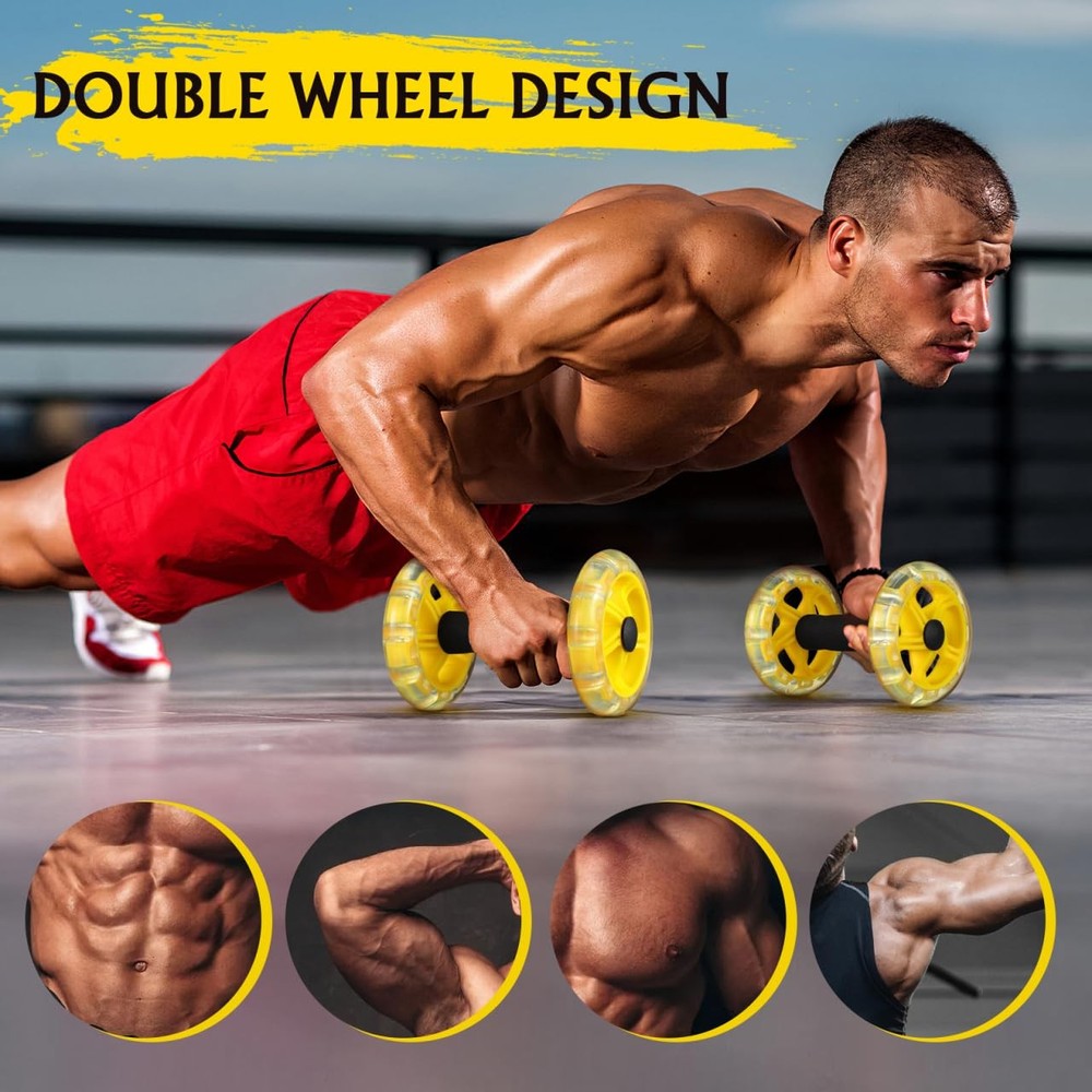 Ab Roller Wheel: Ab Wheel for Core Training, Exercise Abdominal Roller Hand W...