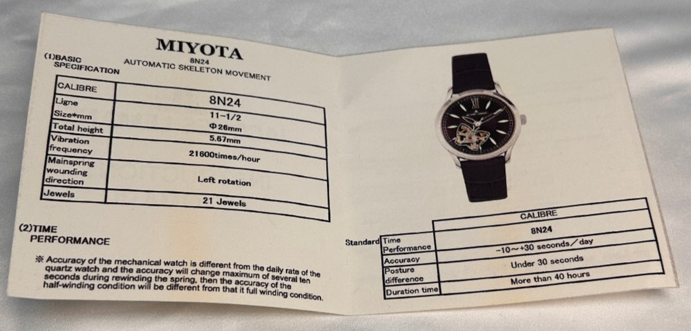 Jacques Lemans Instructions Automatic 8N24