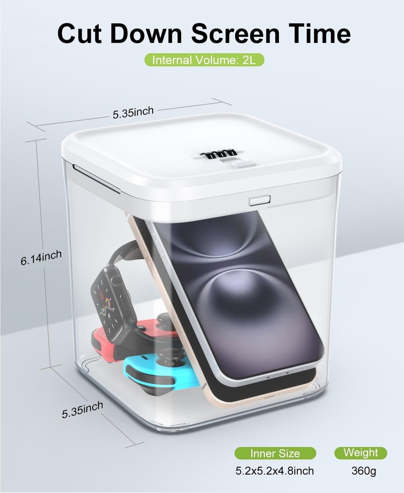 Lockable Storage Box with Combination Code - Secure Medicine Safe, Jail & Sna...