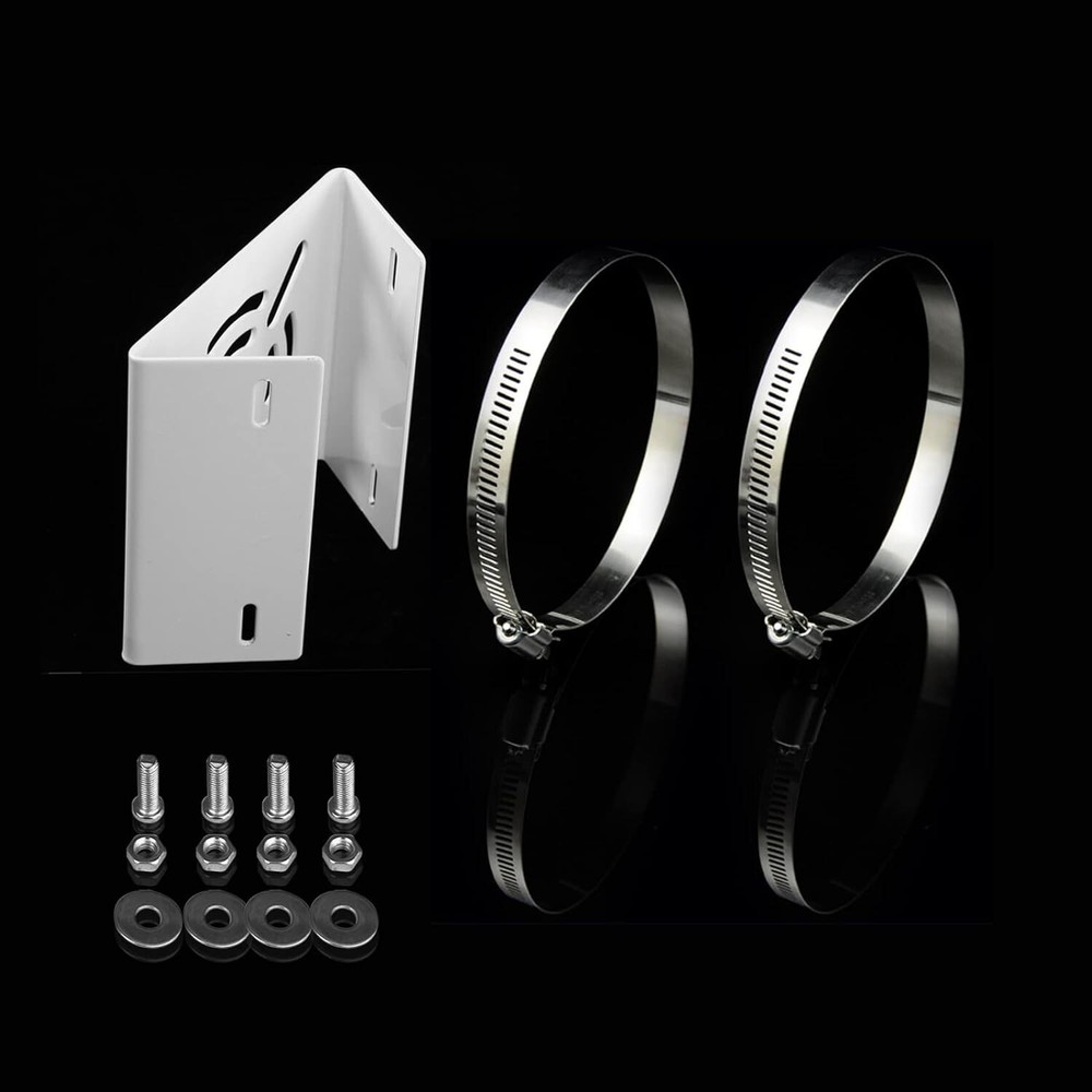 Universal Vertical Pole Mount for Security Camera Solid Metal Bracket with Loops