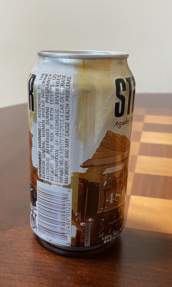 Steam Engine Lager Steamworks Brewing Durango CO Empty Beer Can Bottom Opened 