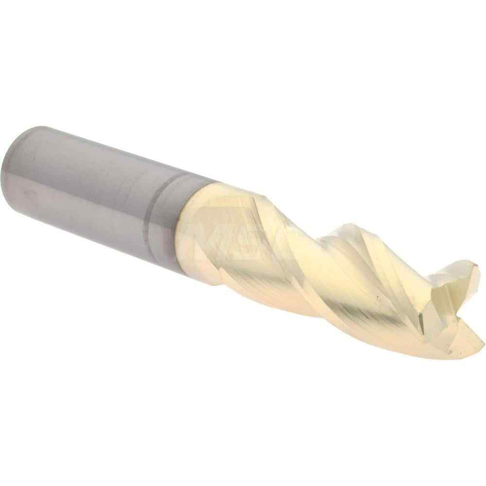 Accupro 1/2" Diam 3 Flute Single End Solid Carbide 0.02" Corner Radius End Mi...