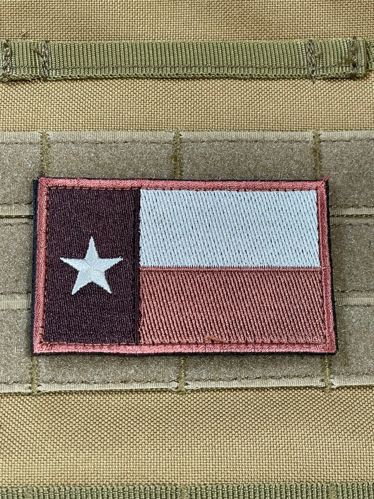 Teax Flag Patch Tactical Military Morale Hook Loop backed