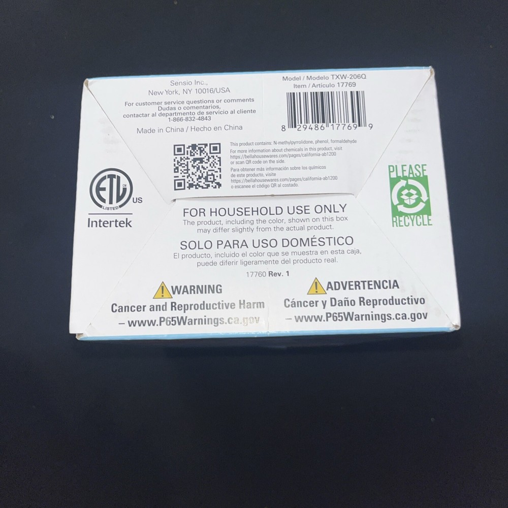 Bella Compact Mini Donut Doughnut Maker Dessert Nonstick Blue