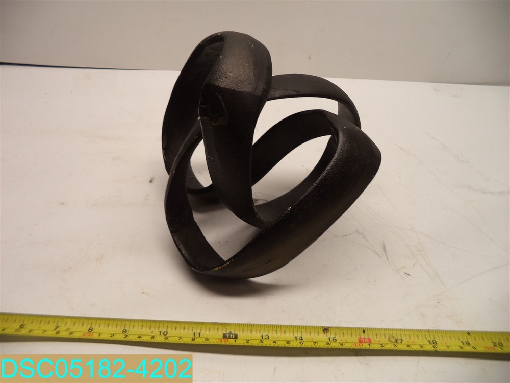 New item with Scratches / Marks SOLID BRASS INFINITY KNOT SCULPTURE DECOR 9"