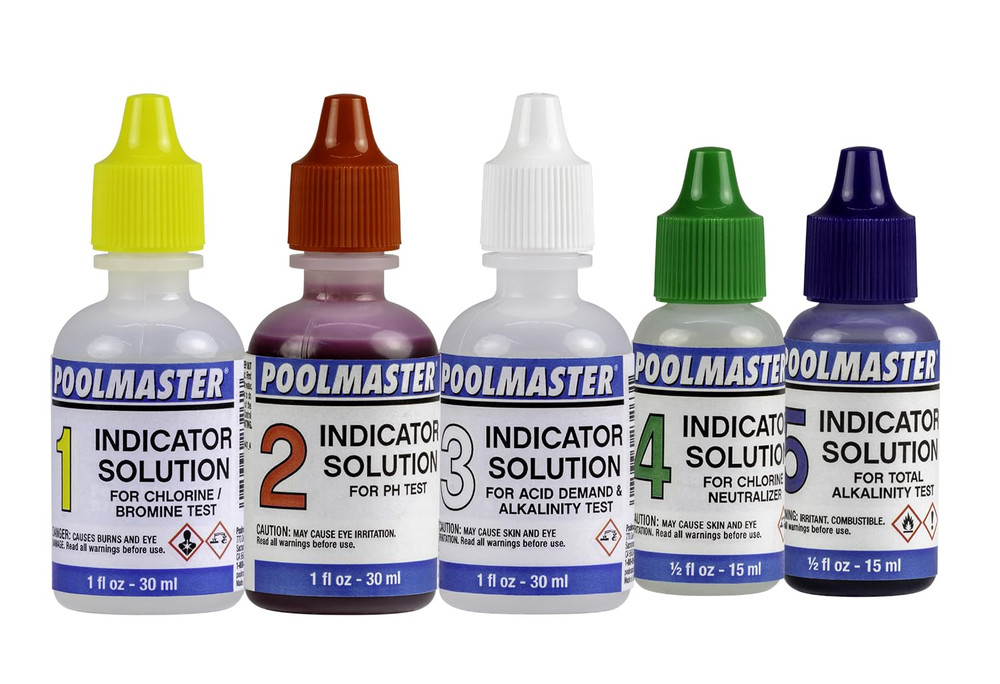 23227 Replacement Indicator Solutions #1 - #5 For Spa or Swimming Pool Water Tes