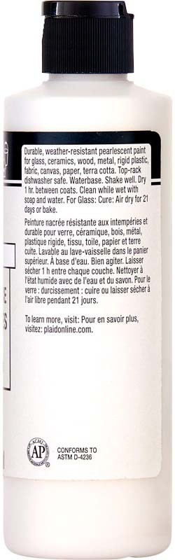 FolkArt Multi-Surface Paint 8oz Pearl White