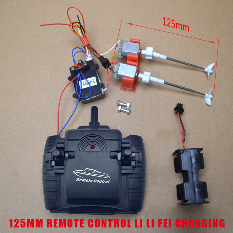 For RC Model Boat Kits Shaft+Bushing+Motor+Propeller+Controller+Receiver Kit DIY