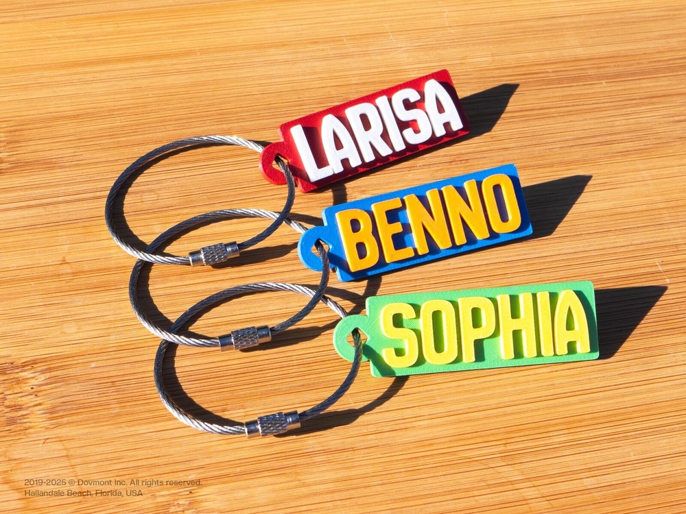 Personalized Name Keychain, Backpack Name Tag, Custom Luggage Tag, Bottle Tag