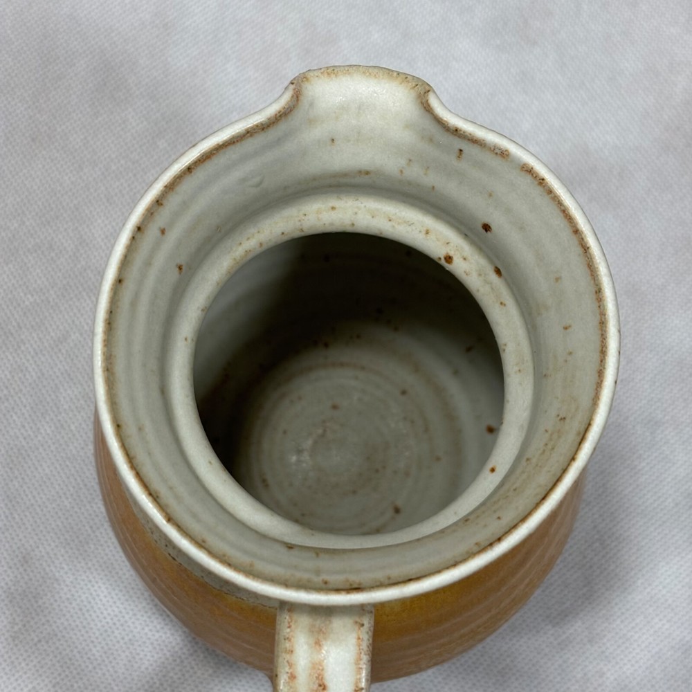 Signed Studio Pottery Multi-Color Pitcher 7"