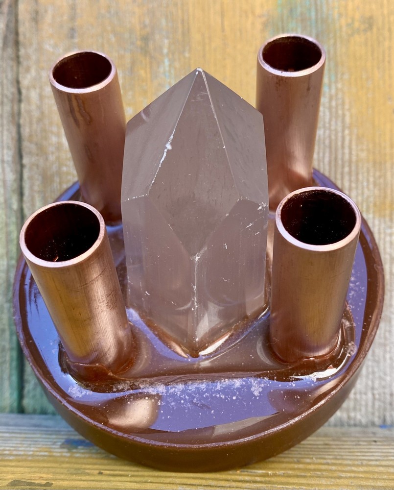 Orgone Cloudbuster with Selenite Tower & Copper Pipe